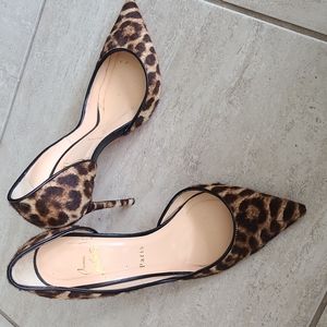 Louboutin Animal Print D'Orsay Pumps